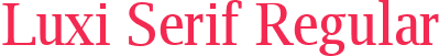 Luxi Serif Regular